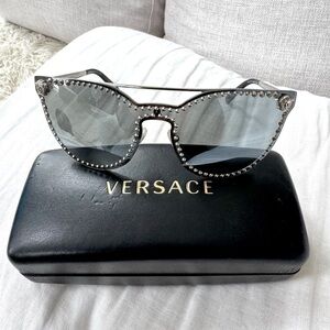 Versace Black Studded Sunglasses